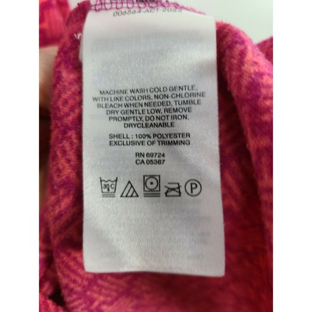 Columbia Fleece Pullover Red Pink Long Sleeve SZ S - Picture 7 of 7